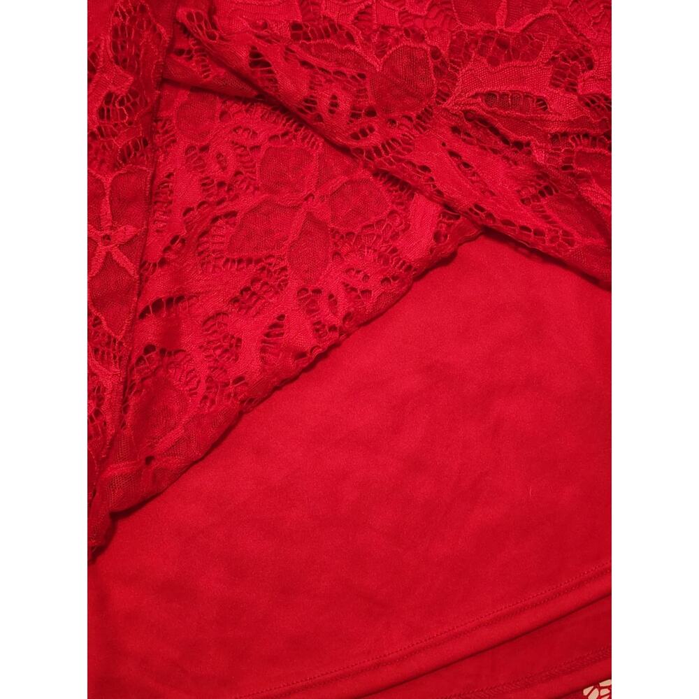 LulaRoe Lucy Skirt, Small, Red/Blue, Lace Overlay NWT - Picture 2 of 5